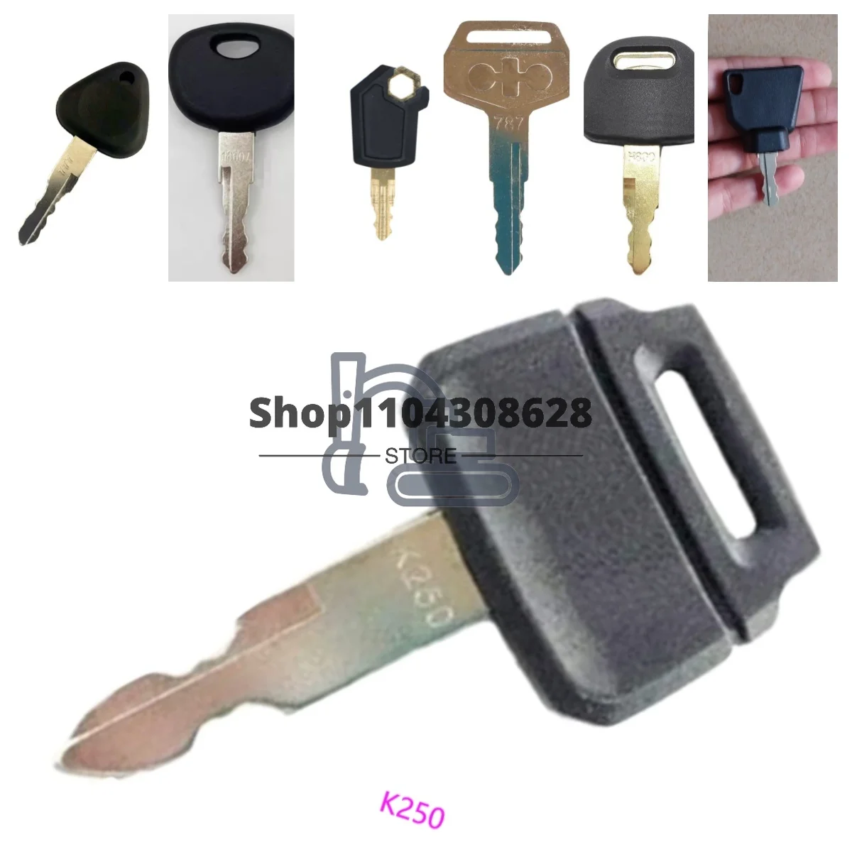 

7 шт., комплект ключей для строительной техники трактора, ключ зажигания, запасной запас для применения растений 14607 5P8500 K250 H800 JCB Volvo 777