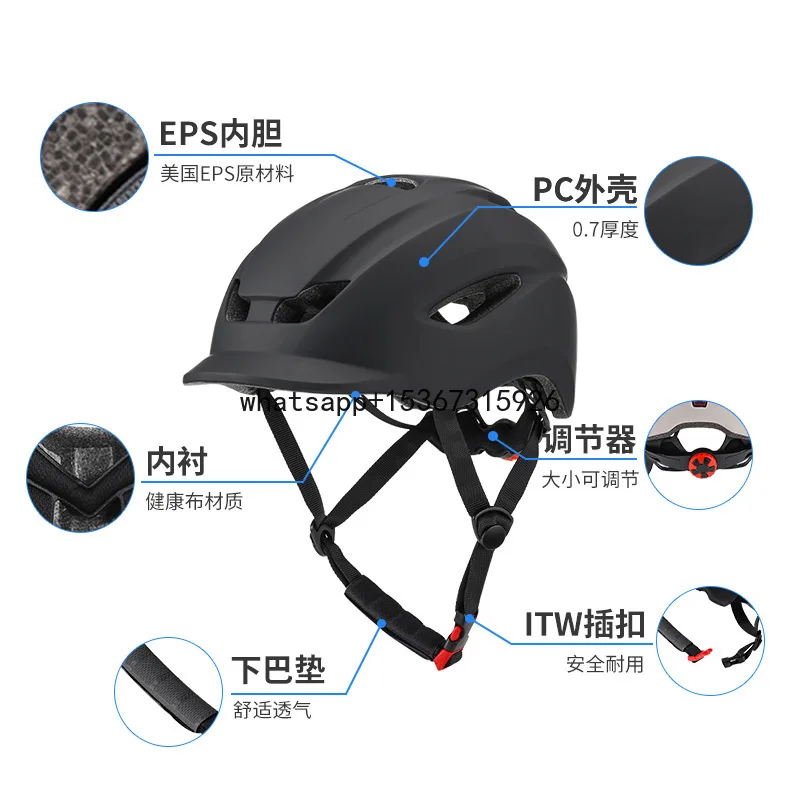 

Hot Selling Leisure Electric Bike Cycling Helm Men Women With LED Light Cascos Bicicleta Bicycle Helmet Bike