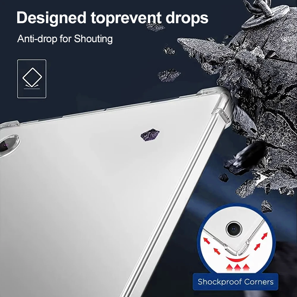 Tab S12 Ultra 14.6 Silicone Case For Samsung Galaxy Tab S11 Ultra S10 Lite S9 S8 S7 FE A9 Plus A8 10.5 A11 8.7 Soft Shell Cover