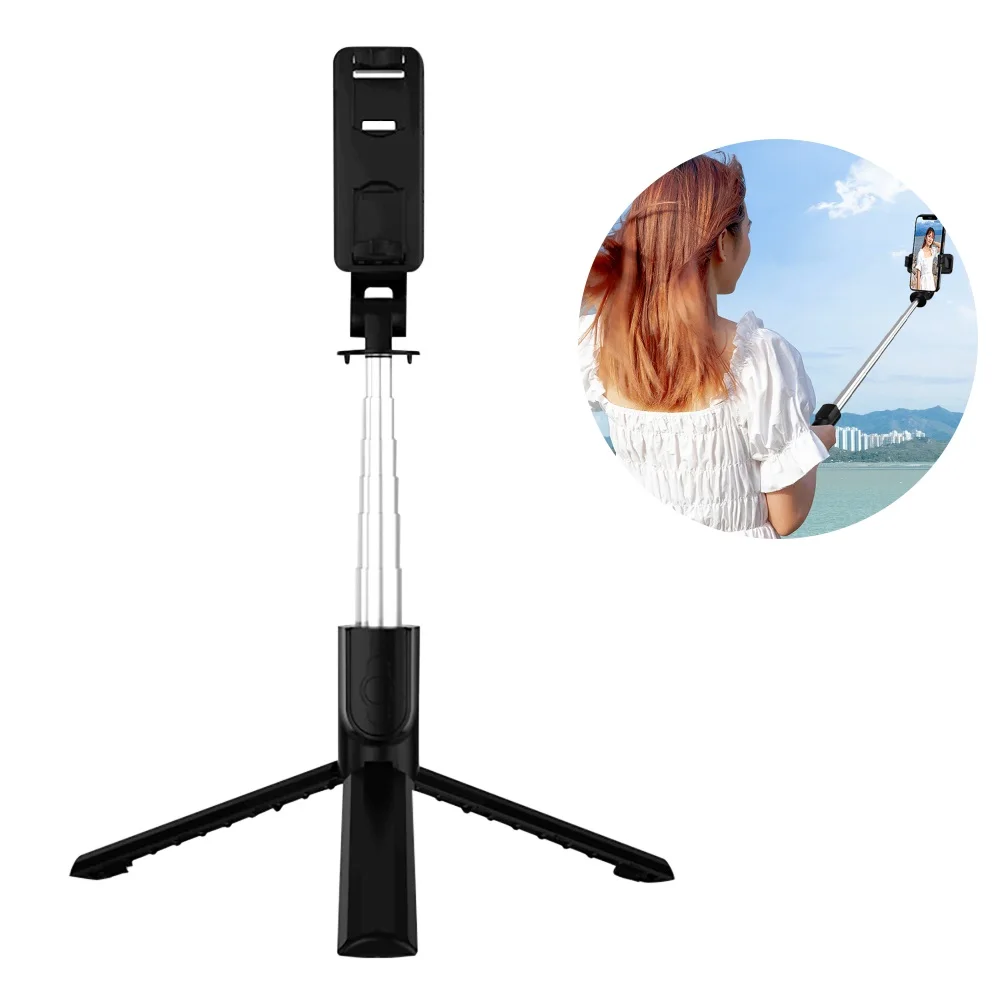 

New Bluetooth Wireless Selfie Stick Live Broacast Stand Holder Retractable Tripod With Fill Light For Android IOS Smartphones