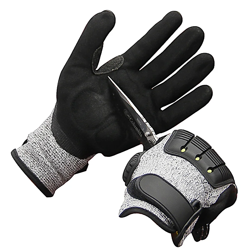 TPR Mechanical Anti-vibration Anti-smashing Anti-cutting Anti-collision Gloves Outdoor Cycling Rescue Safety Working Gloves