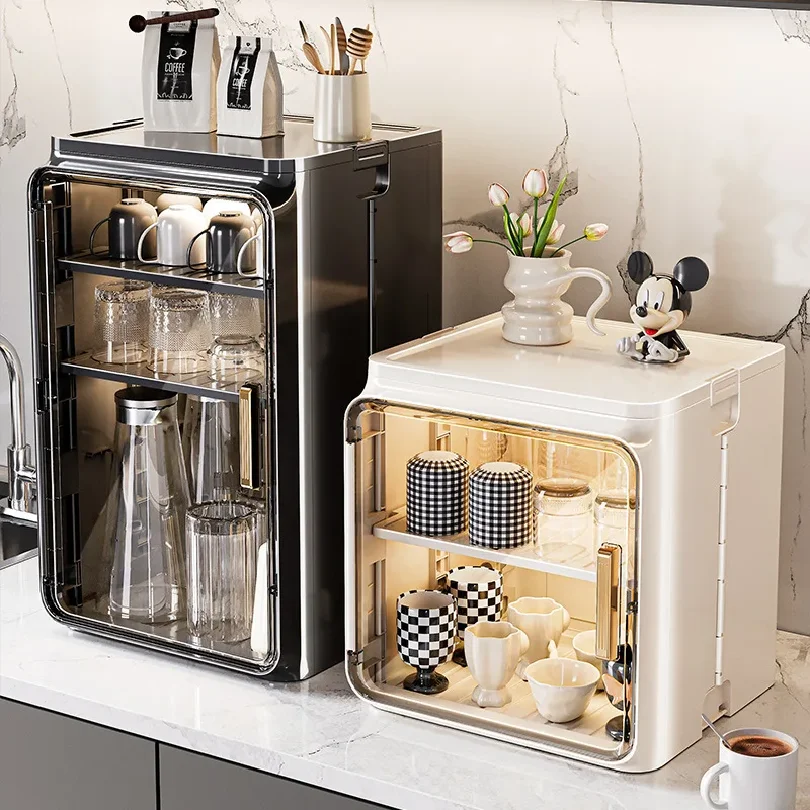 Dustproof Cup Storage Rack Desktop Tea Cup Holder Water Cups Holder Tea Set Storage Box Coffee Mug Organizer