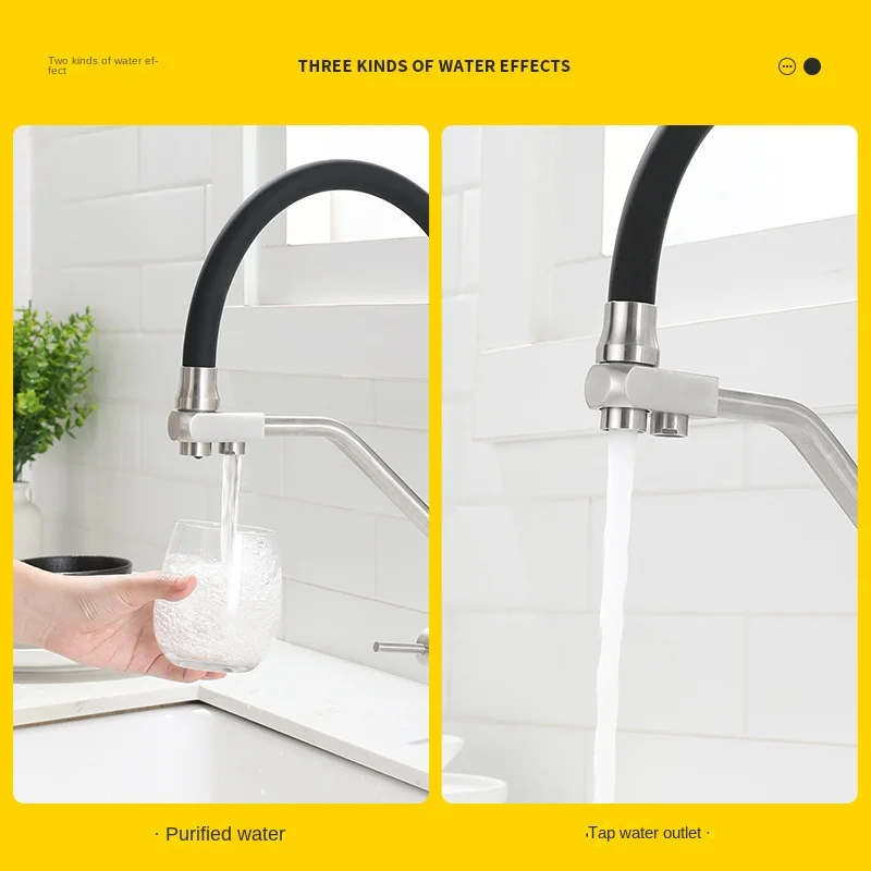 Kitchen Water Purification Three-in-one Faucet, Household Hot and Cold Direct Drinking Faucet, Cross-border Sink Vegetable