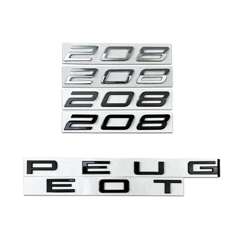 

Metal Car Rear Trunk Emblem Stickers Accessories for Peugeot 208 Letters Badge Retrofit Styling Decoration