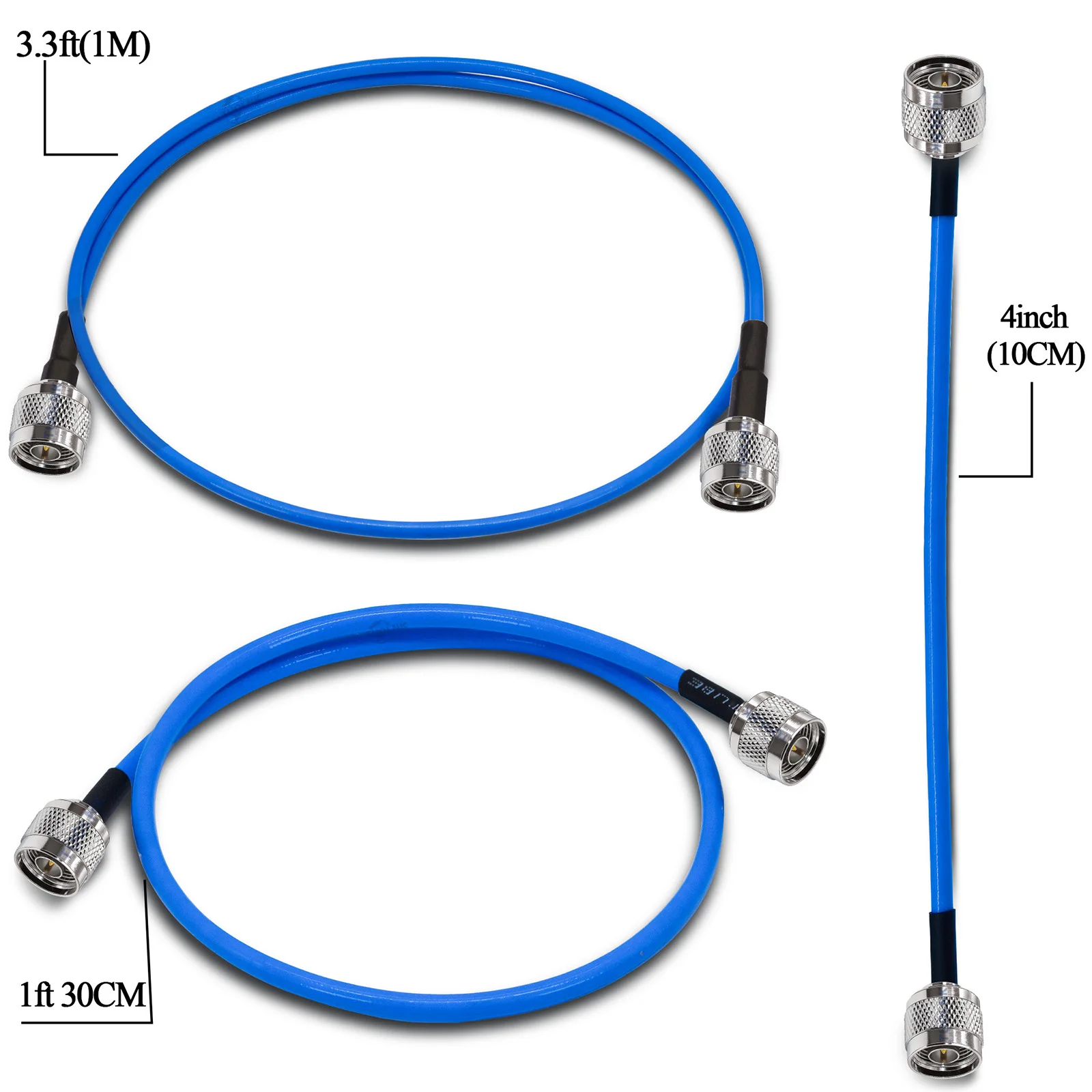 RG402 Cable N Type N Male to N Female Waterproof RF Adapter Cable RG402 Blue Jacket Semi Flexible Low Loss 50 Ohm