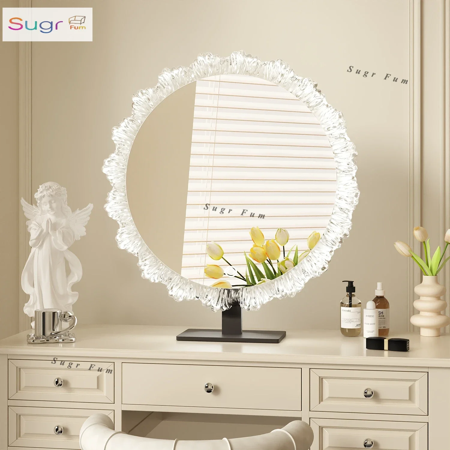 

Облачное зеркало для макияжа, настольный светильник, роскошный туалетный столик премиум-класса для главной спальни, лампа для макияжа, настенная умная подвесная лампа