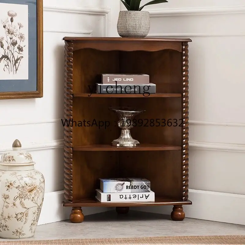 LL Retro Triangle Cabinet Bedroom Corner Curio Cabinet Corner Wine Cabinet Locker Bedroom Clothes Closet