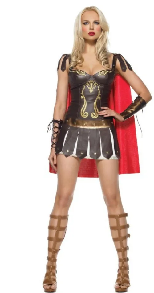 

Women's Ancient Greek Warrior Costumes Adult Xena Warrior Princess Cosplay Dress Roman Gladiator Halloween Party dress