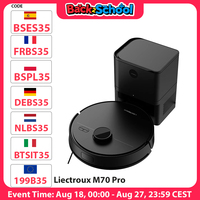 Liectroux M70 Pro Lidar Robot Vacuum Cleaner with Selfemptying Dustbin Multi-floor Map Storage 6500Pa Strong Suction App Control