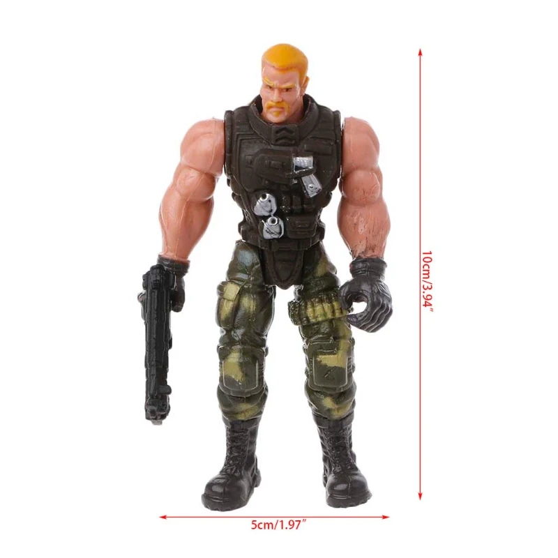 6 pçs/set figura de ação soldados brinquedo com figuras militares brinquedo criança