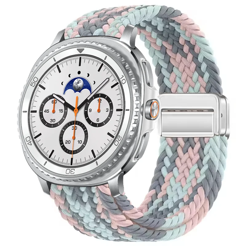 Braided Solo Loop Bracelet For Samsung Galaxy Watch 9 8 40mm 44mm Magnetic Band For Galaxy 8Classic 46mm Nylon Loop Sports Strap image 4