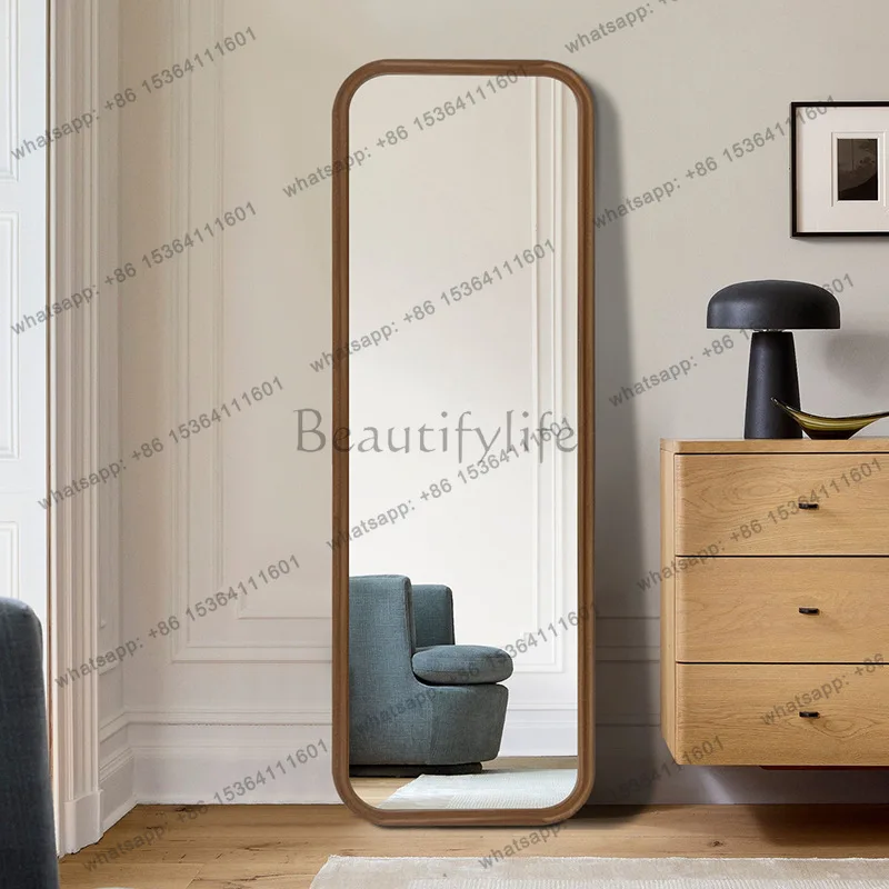 American simple full body floor mirror home living room bedroom diagonally against the wall dressing wall fitting mirror