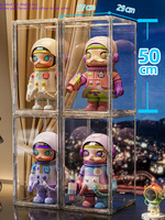 (50-37-29cm)&(43.7-33-33cm )Transparent Toy Organizer & Display Cabinet - Durable Storage Box for Helmets, Shoes, Books