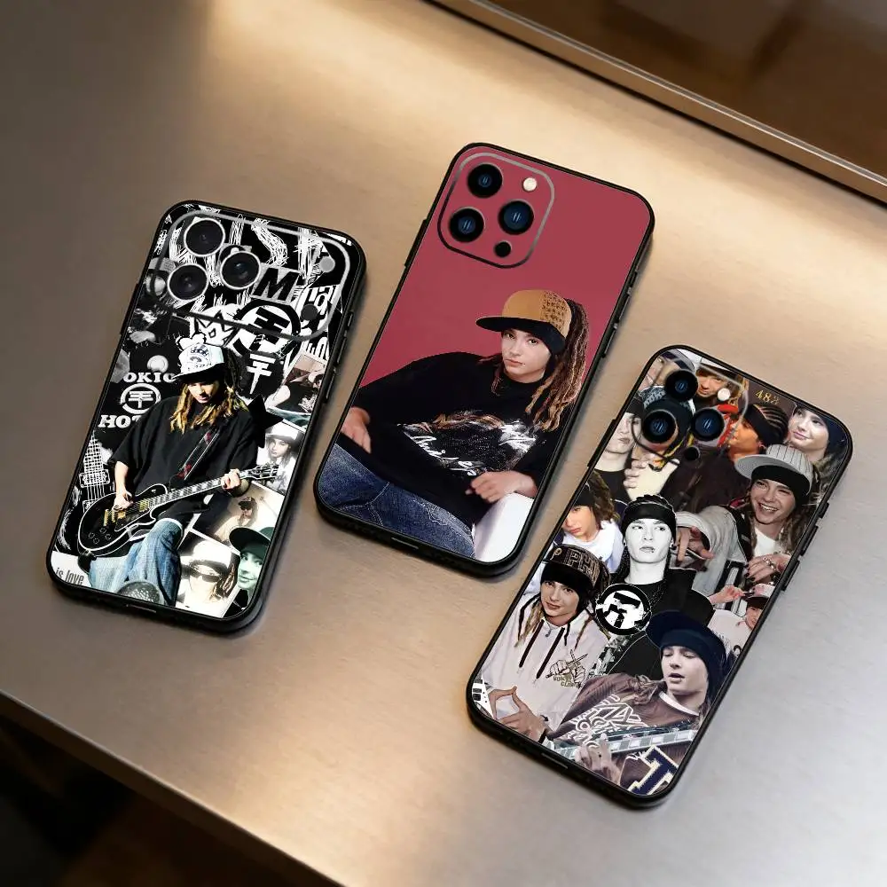 

Bill Tom Kaulitz Tokio Hotel Phone Case For IPhone17,16,15,14,13,12 Plus,Max Soft Silicone Black Cover