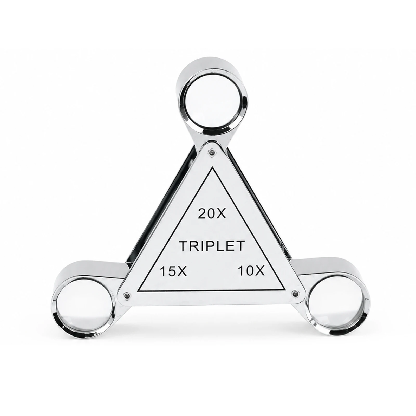 3 in 1 Jeweler Loupe 10X 15X 20X Pocket Magnifier Achromatic Lens Metal Magnifying Glass Triangular Loupe for Coin Gem Stamp
