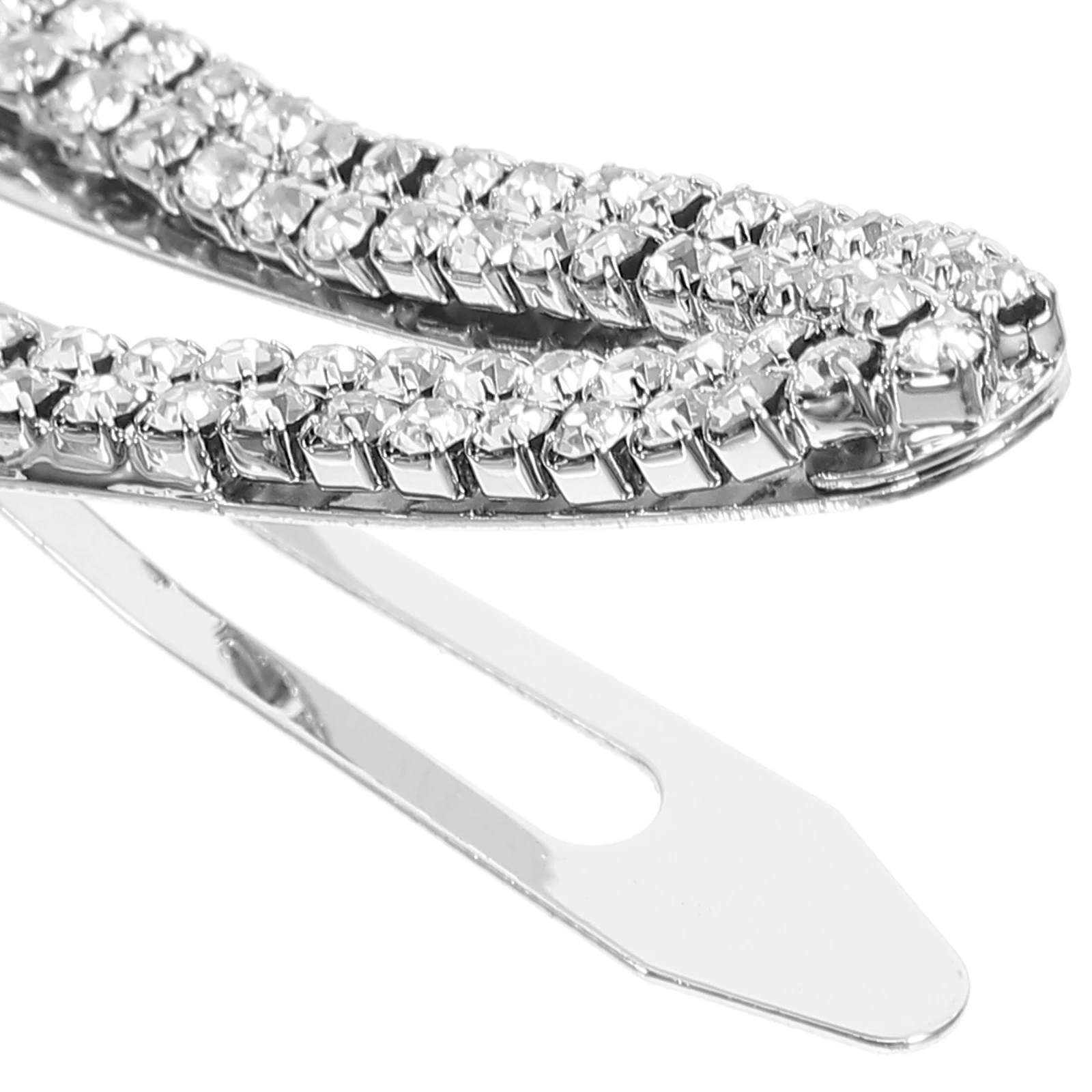 

4pcs Rhinestones Clips Snap Metal Barrettes Cute Women Girls Accessories Small Durable Fashionable Hair Pins For Thin Hair
