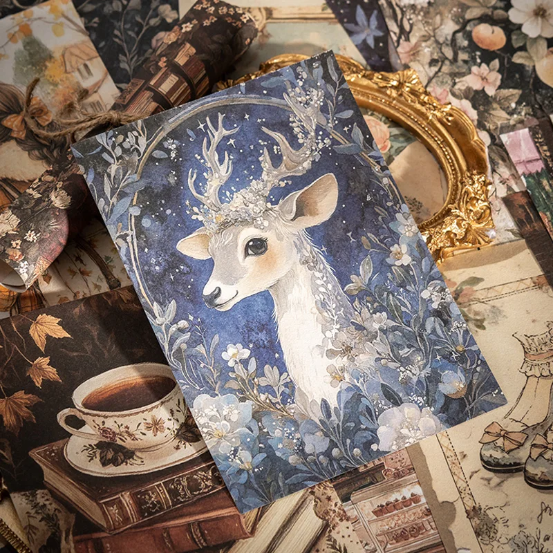 Mr Paper 6Style 50Pcs/bag Wanderlust Time Collection Material Paper Handbook Material Background Decoration Cardstock DIY