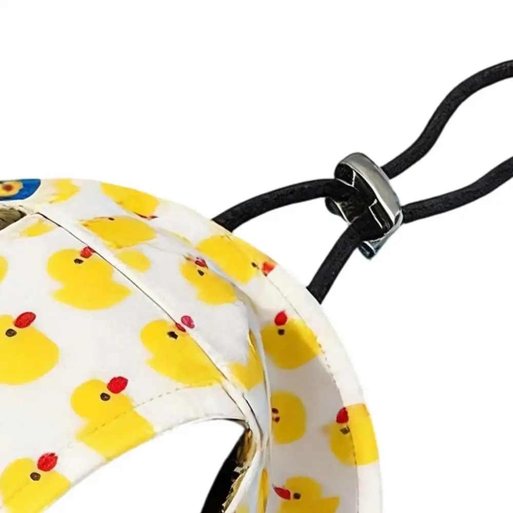 1PC Adjustable Pet Sun Hat with Ear Holes - Breathable Dog Bucket Hat for Small Dogs & Cats, UV Protection Summer Outdoor - view 6