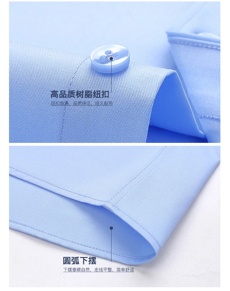 Plus 8XL 7XL 6XL 5XL Bambusfaser-Hemden für Herren Langarm Frühling Knitterfrei Formell Weich Lässig Gestreift Business Gesellschafts-Hemd – Detail 9