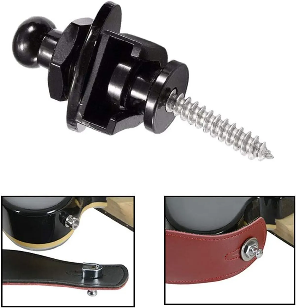 Guitar Strap Buttons Pins 1\2\4PCS 3 Color For Choose Premium Guitar Strap Locks Metal Security Strap Buttons Metal End Pins
