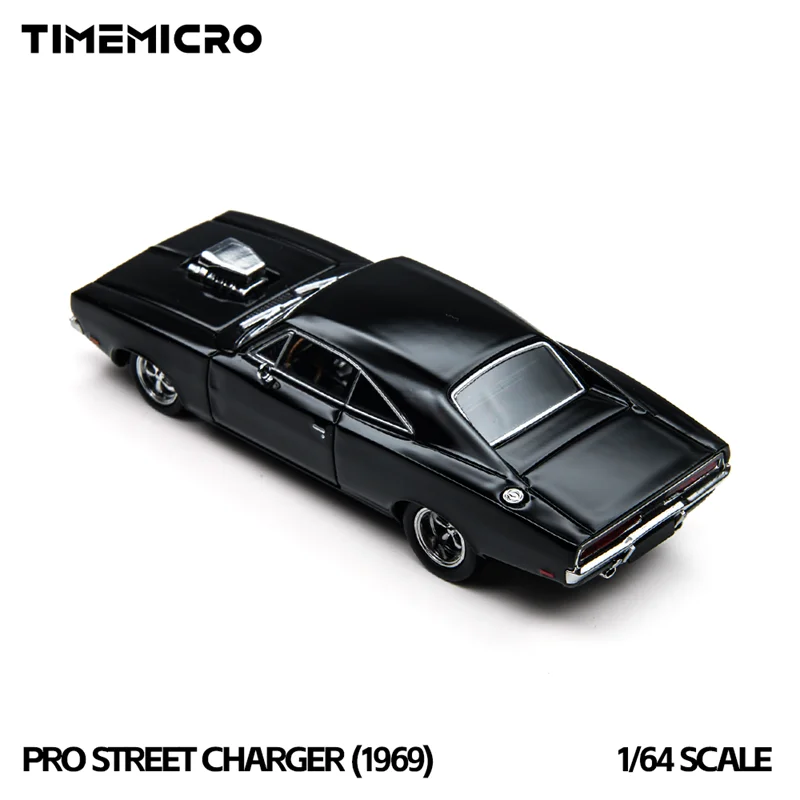 [PreSale] TIMEMICRO X PSC 1:64 Pro Street Charger 1969 Black Fast Diecast Model Car