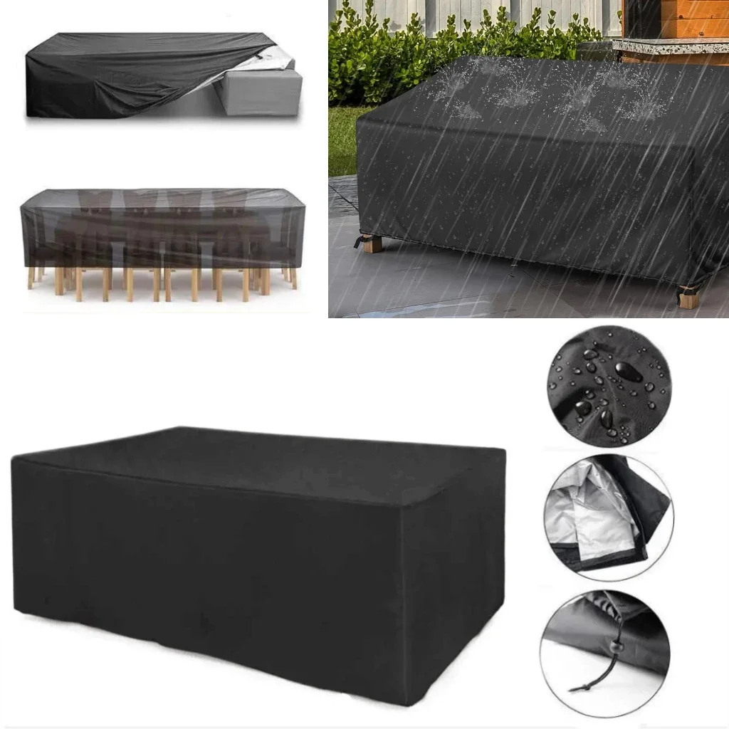 

Outdoor Patio Furniture Set Cover Waterproof, Rain Snow Chair covers for Sofa Table 210D Oxford Cloth Sofa, Table Dust Cover