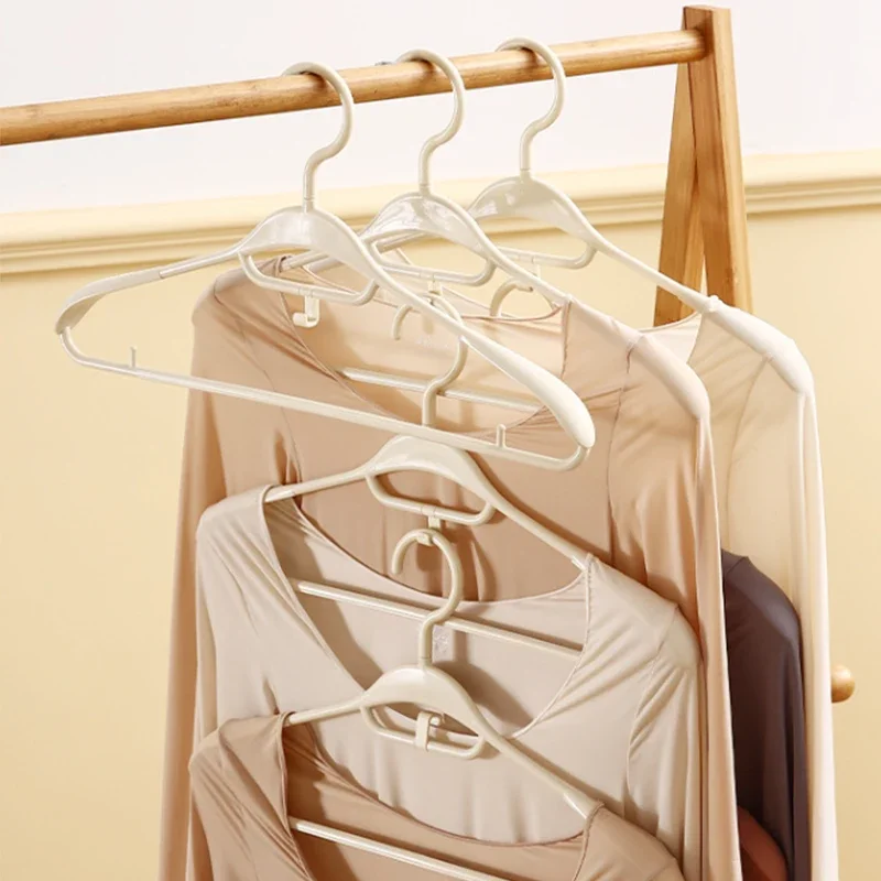 5pcs Adults Wide Shoulder Stackable Hangers,Thickened Non-slip Suit Coat Hanger for Save Wardrobe Space,Household Clothing Rack