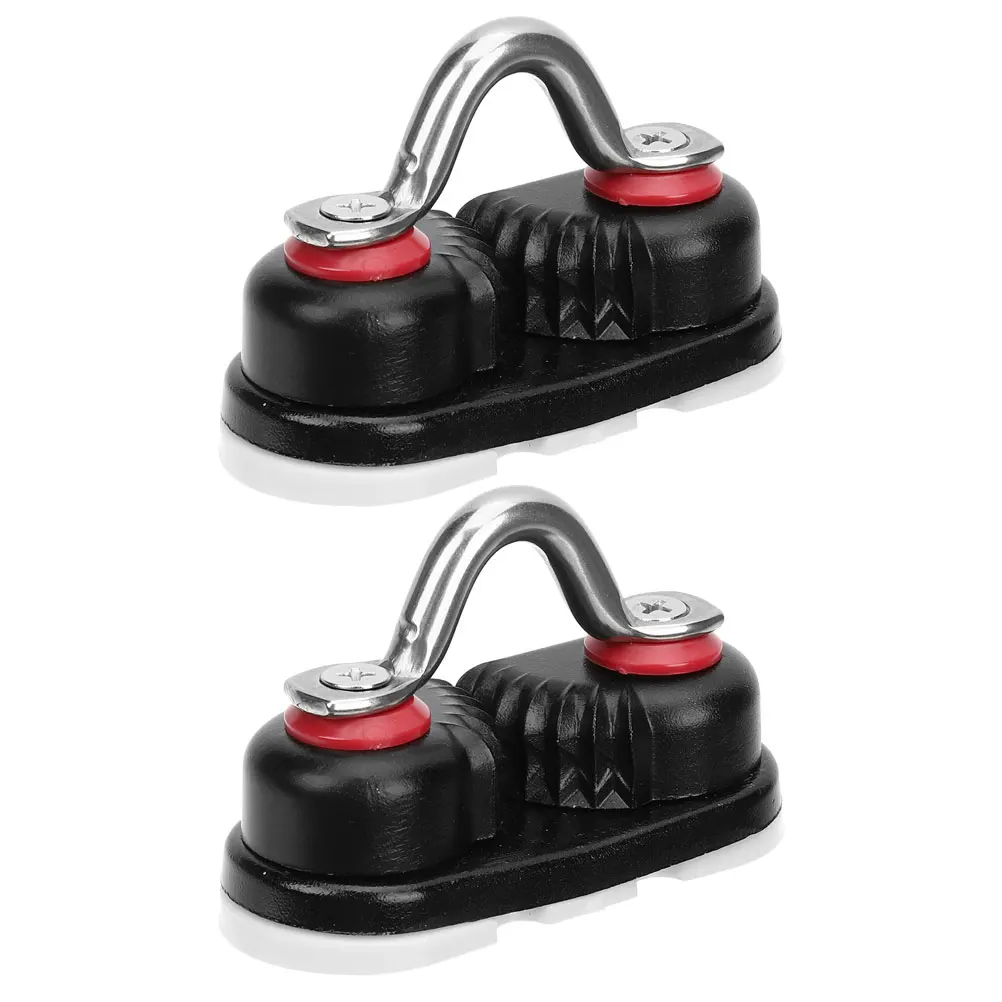 

2pcs Rope Aluminum Cam Cleat 86x38mm Marine Line Cleats Boat Accessories Guiding Ring Sailboat Marine Line