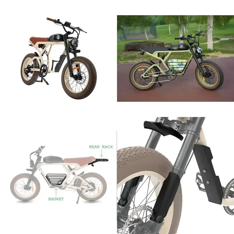 2026 Factory Best Seller 1000W 20 Inch Tire Electric Bike Full Suspension All Terrain Retro Powerful Mountain OEM for