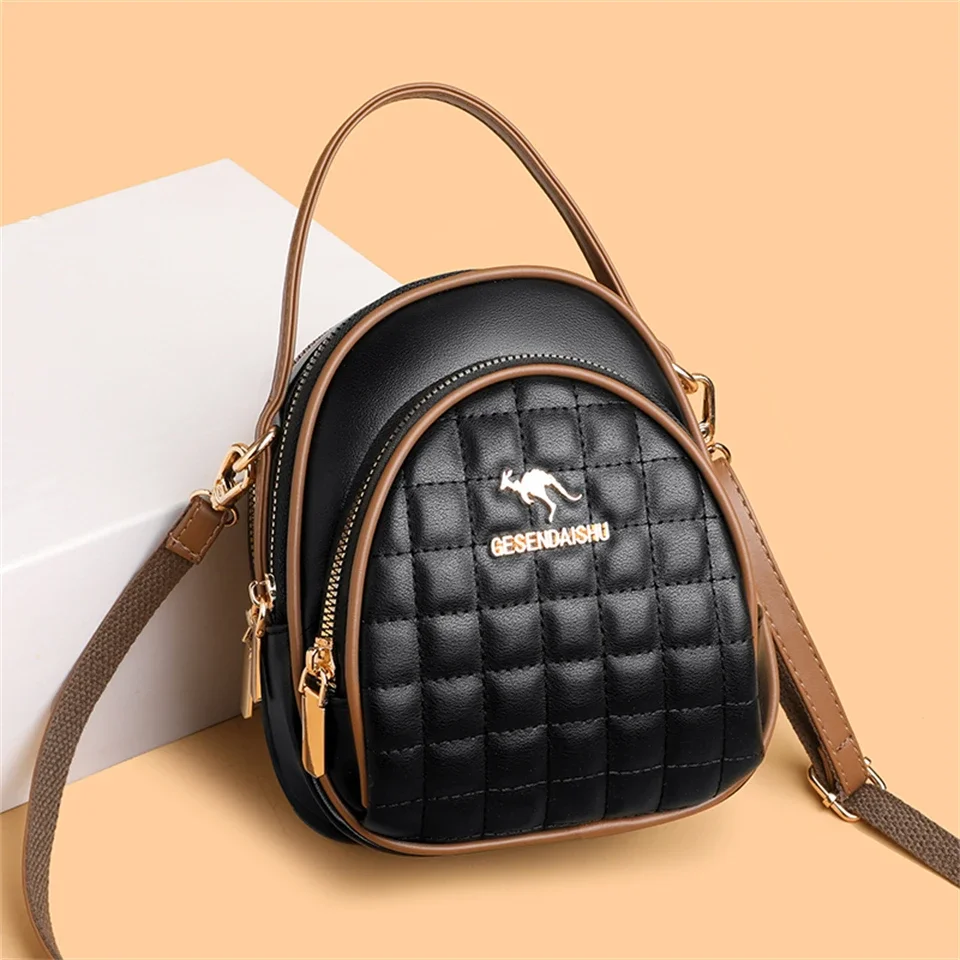 Elegant Soft Leather Shoulder Bags for Women Designer Fashion Crossbody Bags Ladies Purses and Handbags Sac Small Messenger Bag