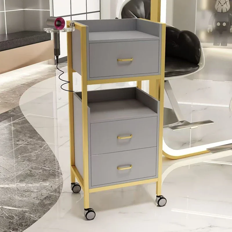 Multi-purpose Trolley Cart Tool Beauty Salon Barber Storage Trolley Hairdressing Salon Auxiliary Carrello Salon Furniture