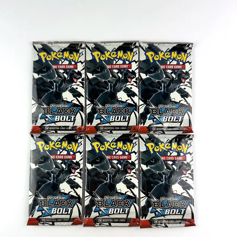10/20 Stück Englische Pokémon-Karten Black Bolt White Flare Booster Battle Pokémon Sammelkarten Geschenke
