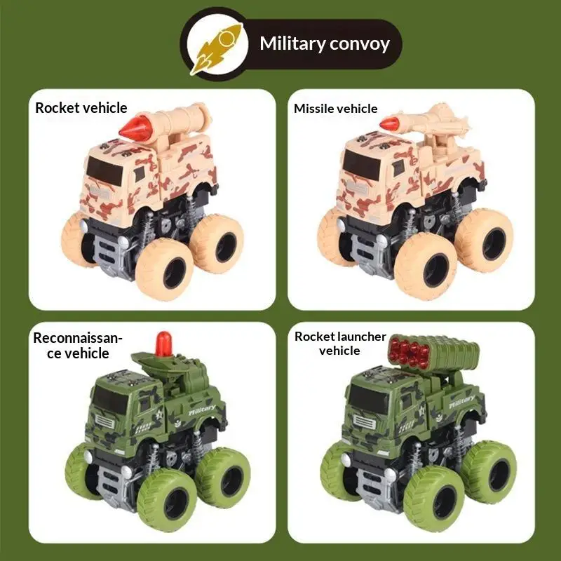 1Pcs Truck Engineering Vehicle Toy Friction Powered Inertia Car With Shock Absorber For Kids Birthday Play Gift
