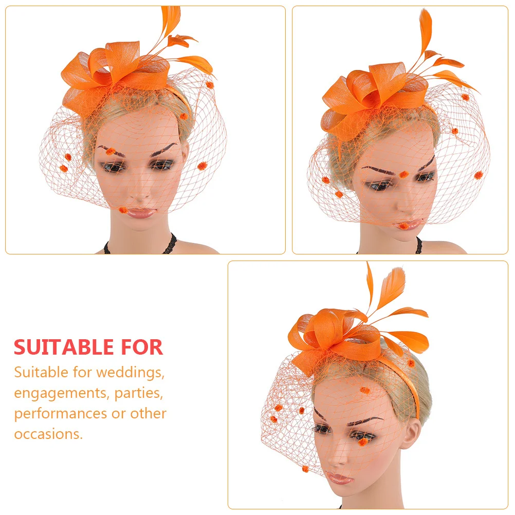 

1Pcs Gauze Hair Accessory Chic Hairpin Elegant Party Headdress for Women Wedding Bridal Headwear Festival Performance