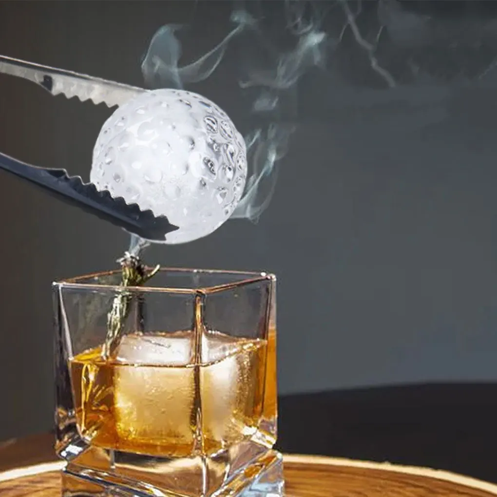 Silica Gel Ice Cube Mold Golf Shape For Summer Beverage Enjoyment Golf Ice Mold Uses Transparent