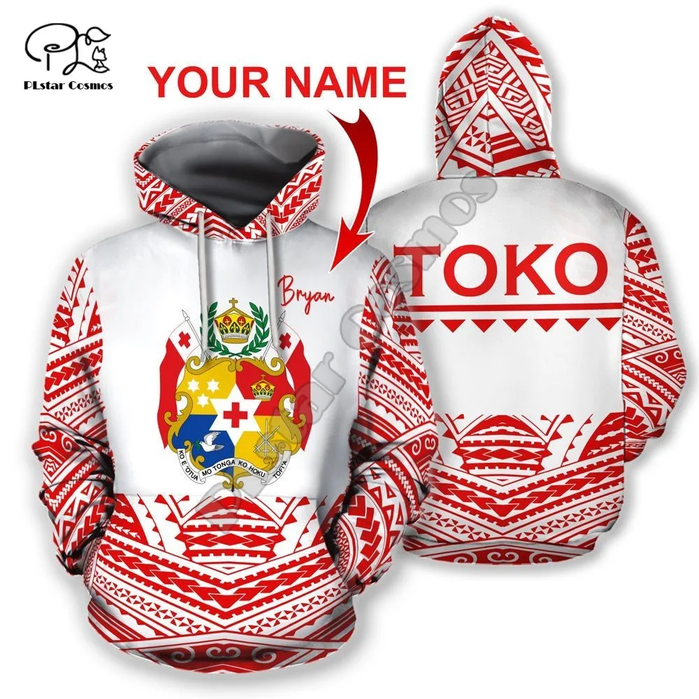 

Polynesian Island Tonga Tattoo Country Flag Tribal Culture Retro Tracksuit Men/Women 3DPrint Harajuku Streetwear Funny Hoodies X