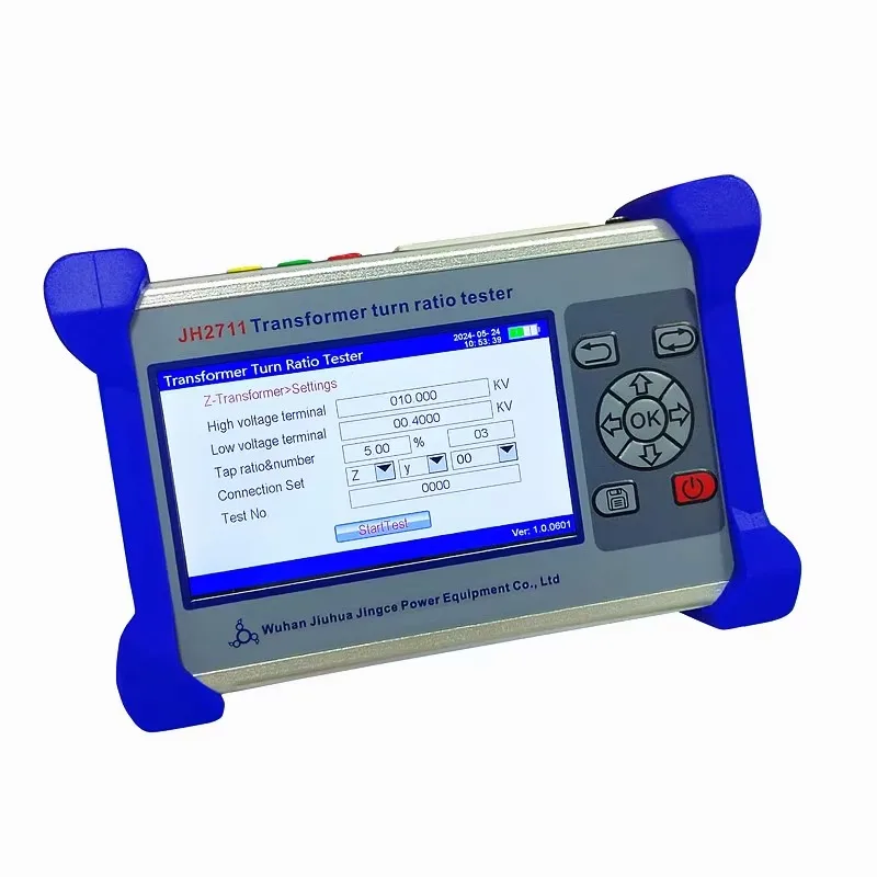 เครื่องทดสอบอัตราส่วนรอบหม้อแปลงไฟฟ้าสามเฟสแบบมือถือ TTR พร้อม 4 ภาษา อังกฤษ/สเปน/รัสเซีย/จีน