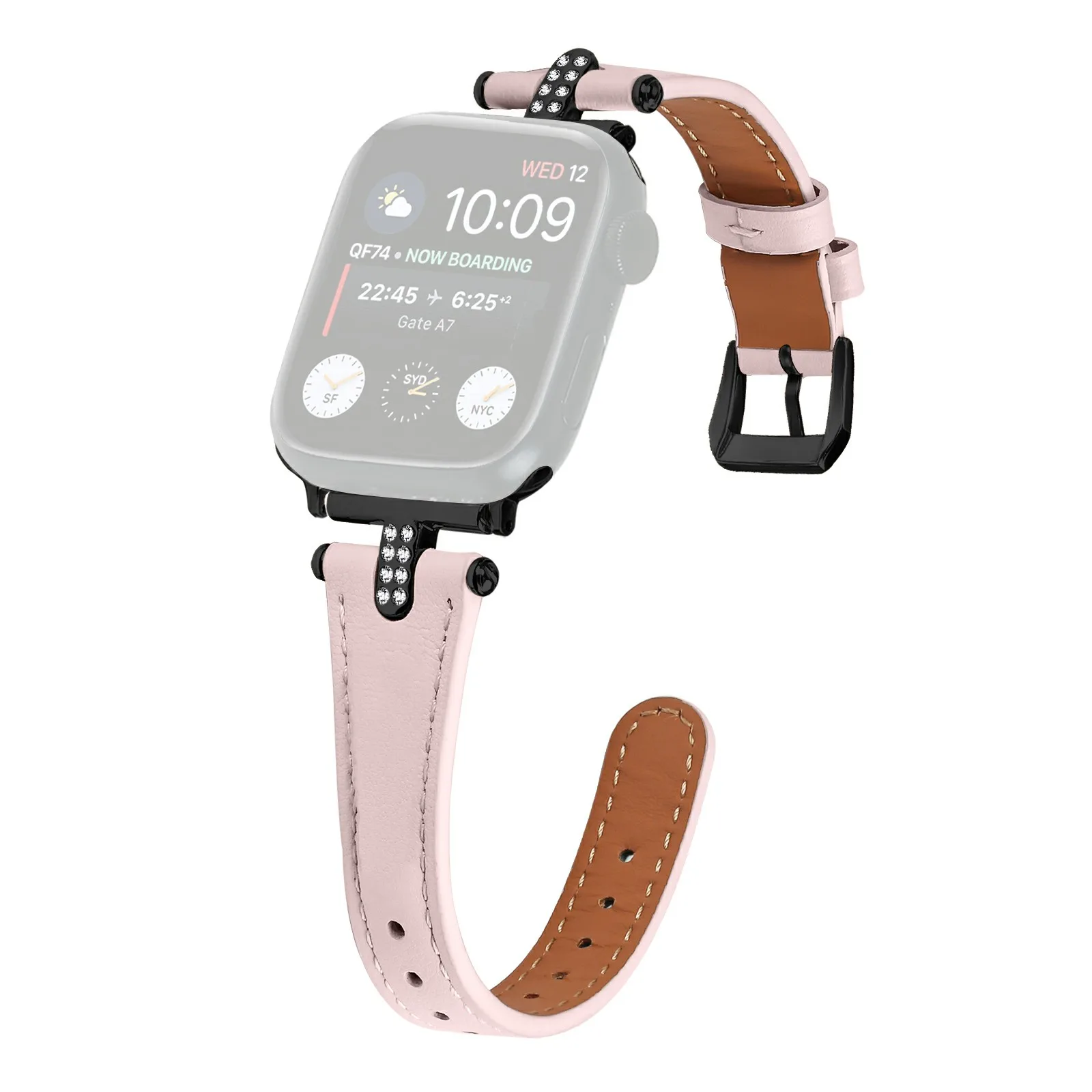 Watch Strap For Apple Watch Ultra 3 2 1 49mm / Series 11 10 46mm / 9 8 7 45mm / SE3 SE2 SE 6 5 4 44mm / 3 2 1 42mm , Genuine Cow