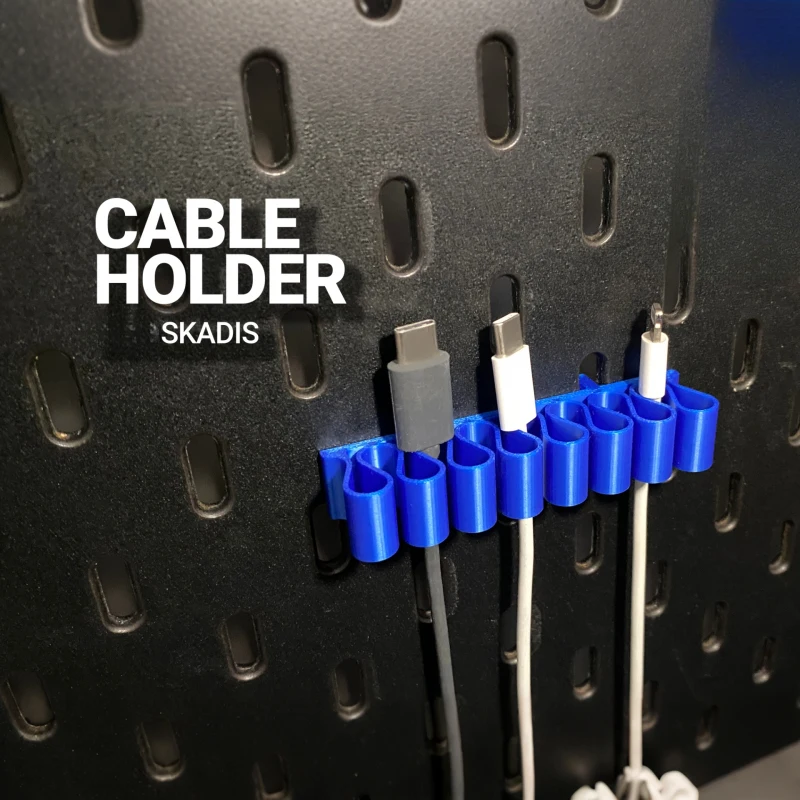 Cable Organizer Clip Pegboard Wall Mount Fit Skadis Peg Board Wire Management Charging Cord Storage Desktop Cable Holder Rack