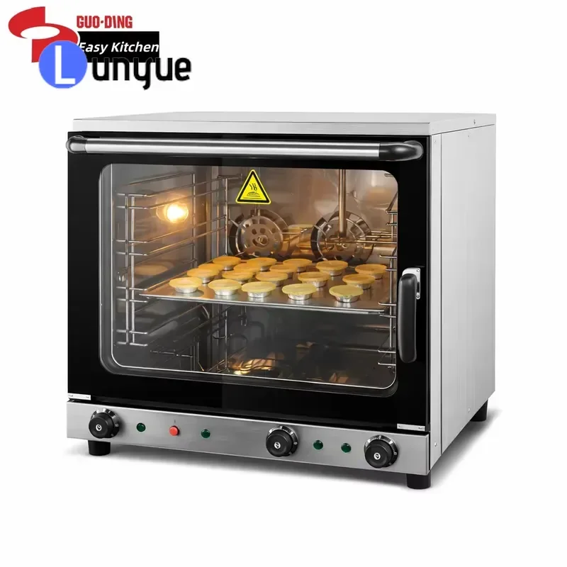 Commercial 4 Tray Electric Convection Oven with Steam Function Hot Air Circulation Baking Equipment for Bakery Restaurant