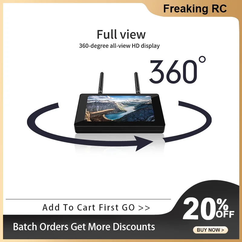 

Moneagle 5 Inch 5.8GHz 40CH Diversity Receiver FPV Monitor With DVR Built-in 4000mAh Battery For RC Drone Radio Controller