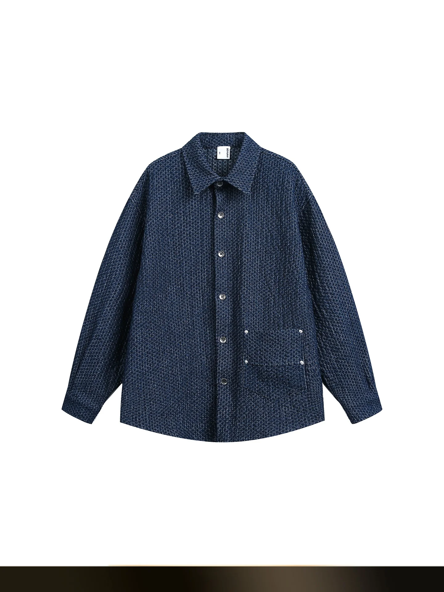 

Retro Texture Chessboard Pattern Rough Denim Shirt Men's Casual Lazy Style Couple's Shirt Cotton Polyester Blend Long Sleeve