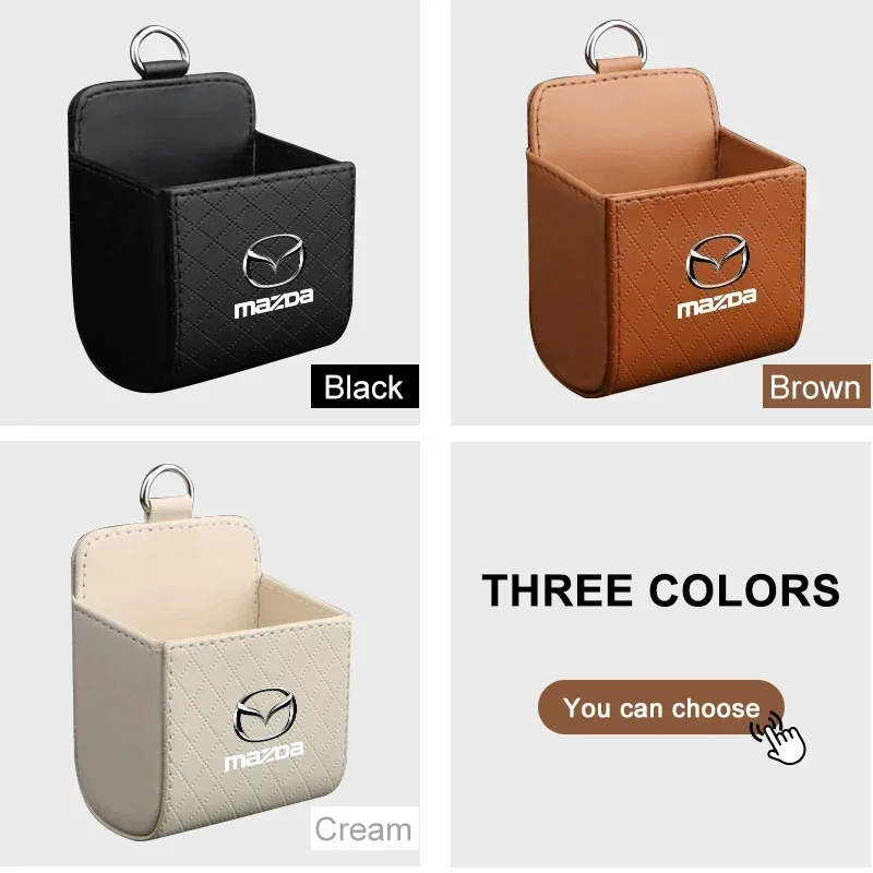 Car Air Outlet Multifunctional Storage Box Car Storage Hanging Bag for Mazda MS CX-5 RX-8 MX5 Demio MPS Atenza Wheel Center Caps
