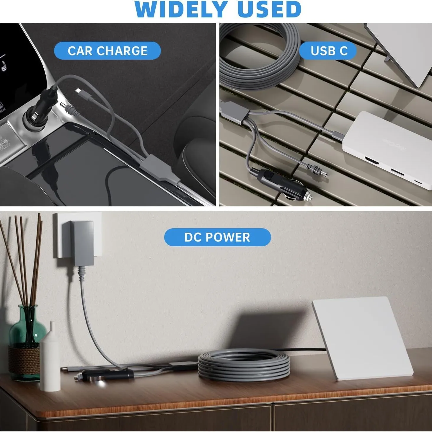 FOR Starlink Mini 3-in-1 To DC Power Cable,Mini Type-c Charging Cable Three-in-one To DC Power