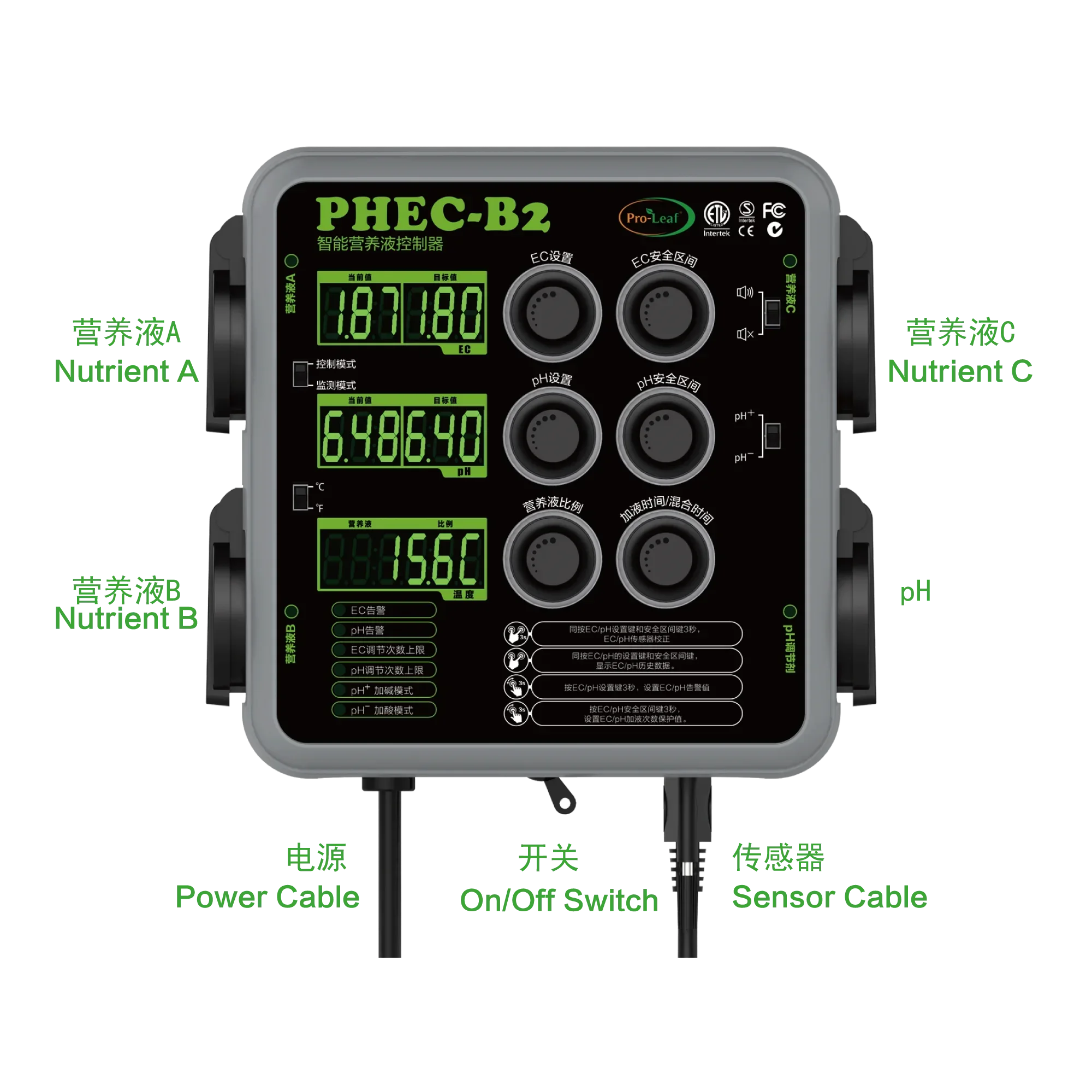 2026 1.1L/min Hydroponic Farm Digital Nutrient Solution Controller PH EC Controller automatic NFT hydroponic growing system