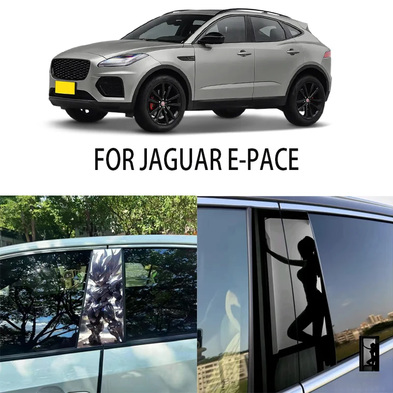 Door Window Decoration Trims Pillar Posts Stickers Auto Styling For JAGUAR E-PACE Car accessories