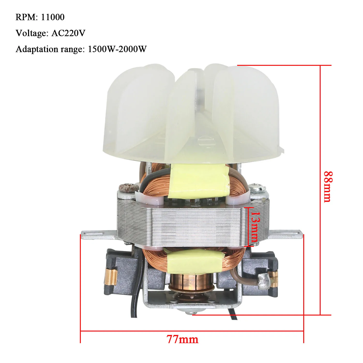 220v hair dryer fan motor High power hair dryer Single phase series motor hair dryer ac electric motor With fan leaf copper coil