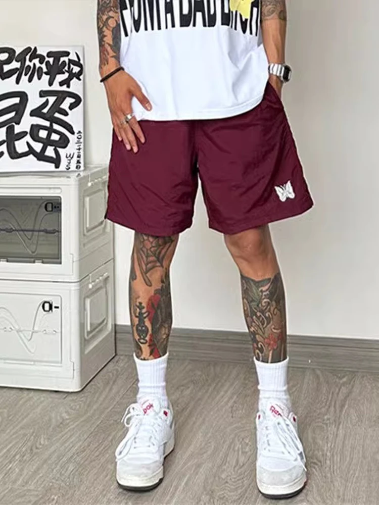

Lightweight Wine Red American Sports orts Men's Summer Qui Dry Baskeall Running Four-Legged Pants Straight Leg Casual S...