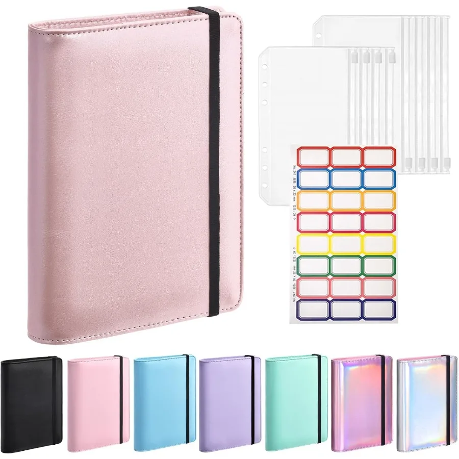 

Бюджетная папка формата А6 с конвертами для наличных денег, многоразовая папка для ноутбука из искусственной кожи, органайзер с вкладышами, обложка для переплета, органайзер для денег для