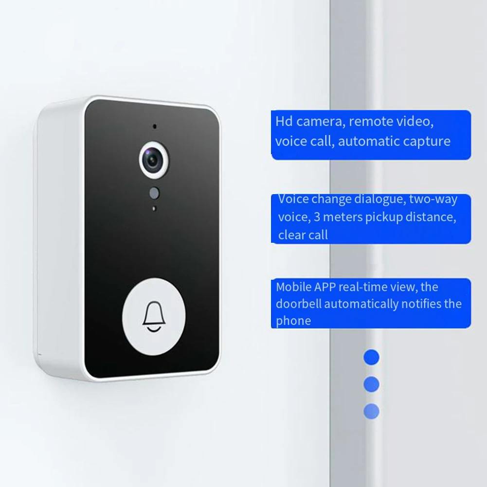 Videocitofono campanello videocamera Wireless Smart Built-in infrarossi ad alta potenza per visione notturna fuoco per campanello Video Tu-ya